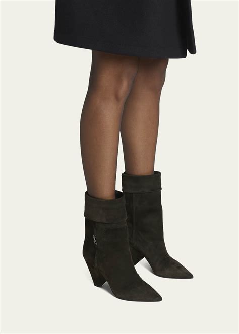 ysl niki boots black|Niki booties in suede .